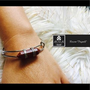 Goldstone Healing Crystal Bangle Bracelet
